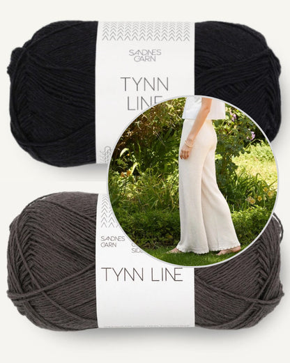 Roselyn Pants | Basic Hosen mit feinem Wellenmuster aus Tynn Line von Sandnes Garn