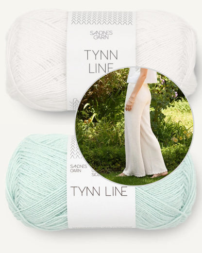 Roselyn Pants | Basic Hosen mit feinem Wellenmuster aus Tynn Line von Sandnes Garn