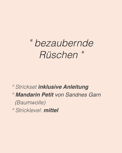 Roselyn Set Junior | fantastische Rüschen aus Mandarin Petit von Sandnes Garn