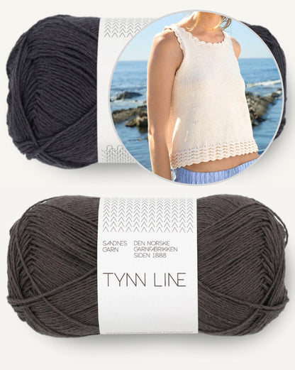 Roselyn Top | zarte Wellenkanten aus Tynn Line von Sandnes Garn