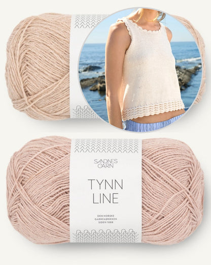 Roselyn Top | zarte Wellenkanten aus Tynn Line von Sandnes Garn