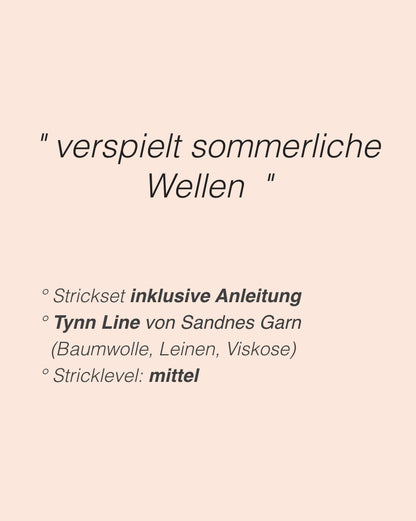 Roselyn Top | zarte Wellenkanten aus Tynn Line von Sandnes Garn