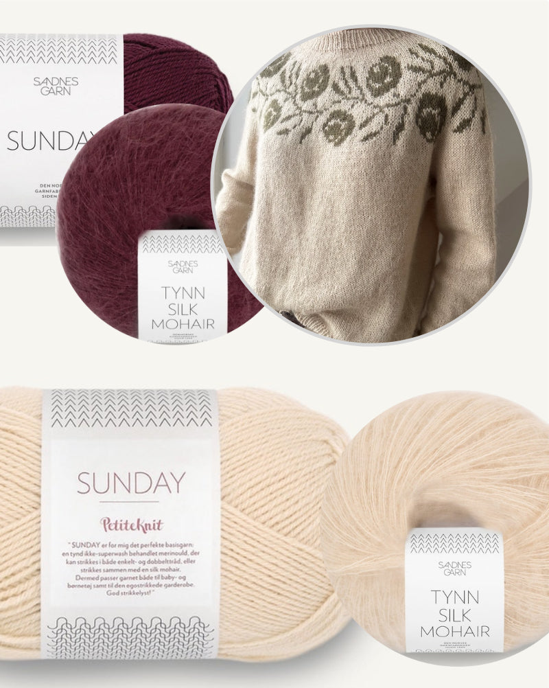 Rosie Yoke Blouse | ikonisches Muster aus Sunday und Tynn Silk Mohair von Sandnes Garn