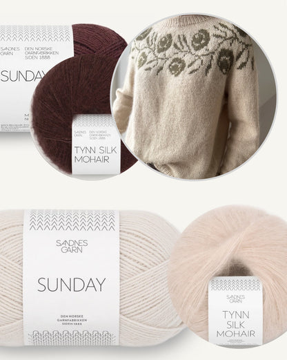 Rosie Yoke Blouse | ikonisches Muster aus Sunday und Tynn Silk Mohair von Sandnes Garn