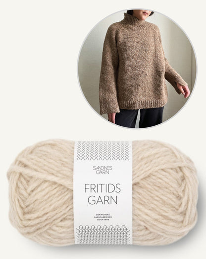 Novemberknits Rue Sweater mit Fritidsgarn von Sandnes Garn 12
