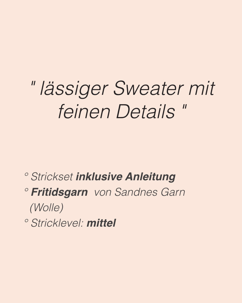 Novemberknits Rue Sweater mit Fritidsgarn von Sandnes Garn 2