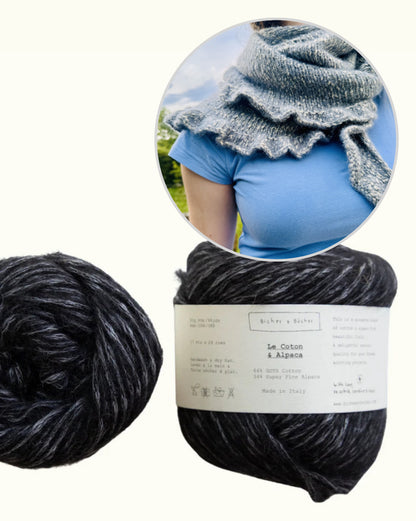 Ruffle Shawl | lightweight, with a casual ruffled edge, made from Le Coton & Alpaca by Biches & Bûches