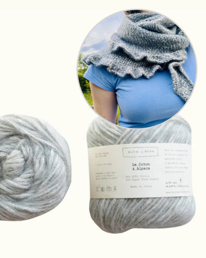 Ruffle Shawl | lightweight, with a casual ruffled edge, made from Le Coton & Alpaca by Biches & Bûches