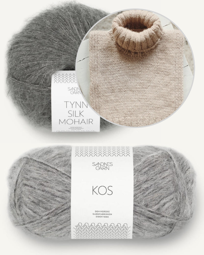 Saga Winter Neck von Novemberknits mit Kos und Tynn Silk Mohair von Sandnes Garn 12