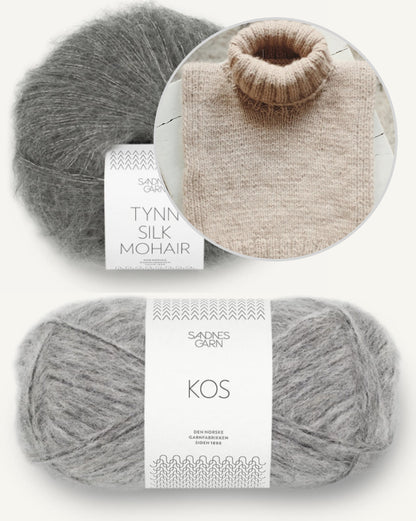 Saga Winter Neck von Novemberknits mit Kos und Tynn Silk Mohair von Sandnes Garn 12