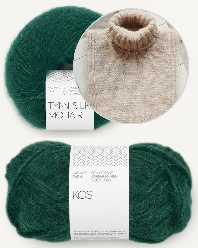 Saga Winter Neck von Novemberknits mit Kos und Tynn Silk Mohair von Sandnes Garn 11