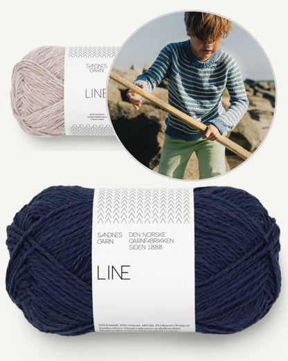 Sailor Pullover Kids | maritime Streifen aus Line von Sandnes Garn