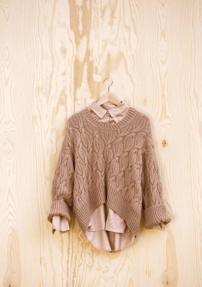 Haley Pullover | piękny warkoczowy wzór z Double Sunday i Tynn Silk Mohair od Sandnes Garn