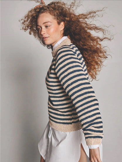 Marina Pullover | sommerliche Streifen aus Line von Sandnes Garn mit Gratisanleitung