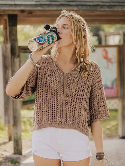 April Bluse | beachy Shirt aus Mandarin Petit von Sandnes Garn