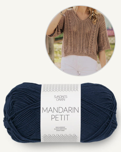 April Bluse | beachy Shirt aus Mandarin Petit von Sandnes Garn