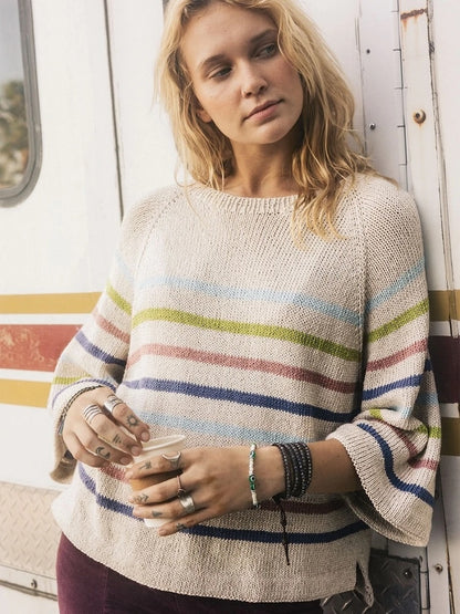 Cherry Genser | Sommer in Streifen aus Line von Sandnes Garn