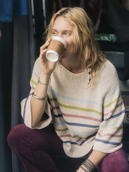 Cherry Genser | Sommer in Streifen aus Line von Sandnes Garn