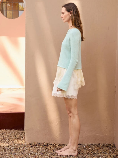 Lyra Sweater Summer | Basic Sommerbluse aus Line von Sandnes Garn