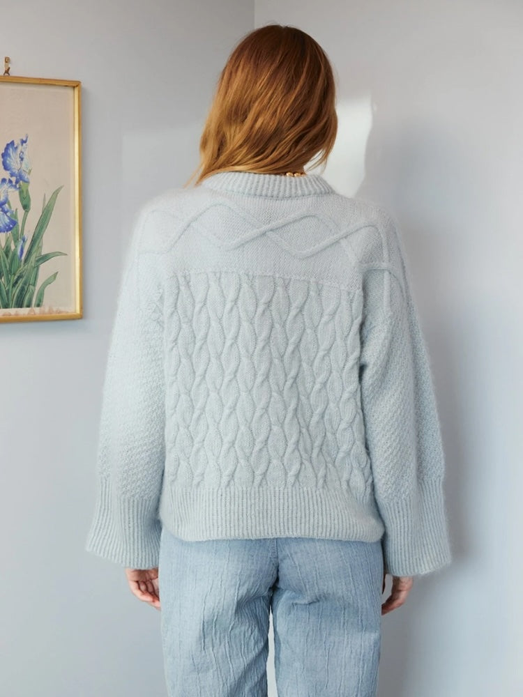 Heather Sweater Cable Edition aus Tynn Silk Mohair und Tynn Peer Gynt  Kollektion 2409 DIY 4