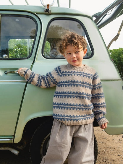 Ridge Sweater Sandnes 2506 | flauschige Musterstreifen aus Double Sunday und Borstet Alpakka