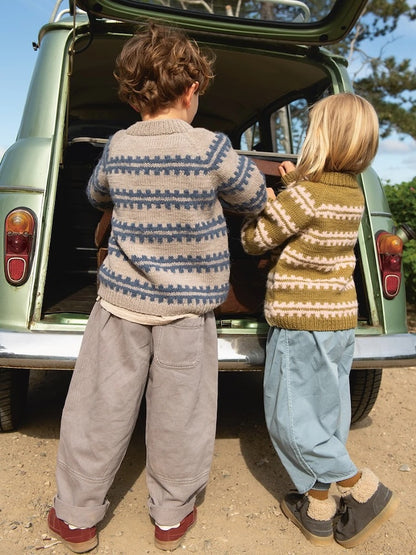 Ridge Sweater Sandnes 2506 | flauschige Musterstreifen aus Double Sunday und Borstet Alpakka