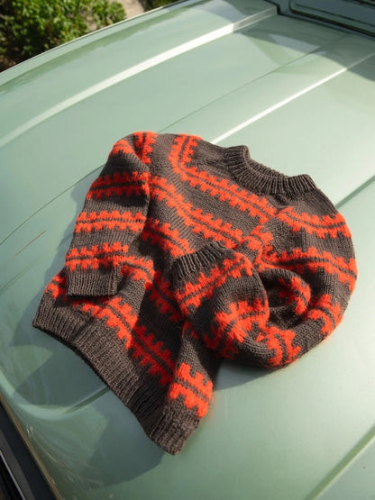 Ridge Sweater Sandnes 2506 | flauschige Musterstreifen aus Double Sunday und Borstet Alpakka