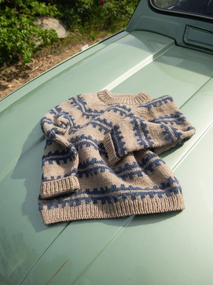 Ridge Sweater Sandnes 2506 | flauschige Musterstreifen aus Double Sunday und Borstet Alpakka