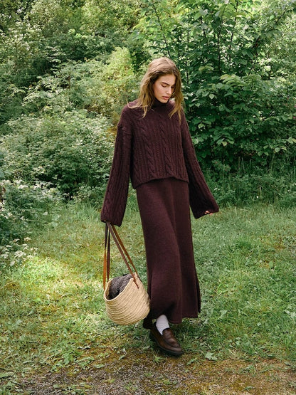 Brady Sweater | zeitloses Zopfmuster aus Sunday und Tynn Silk Mohair