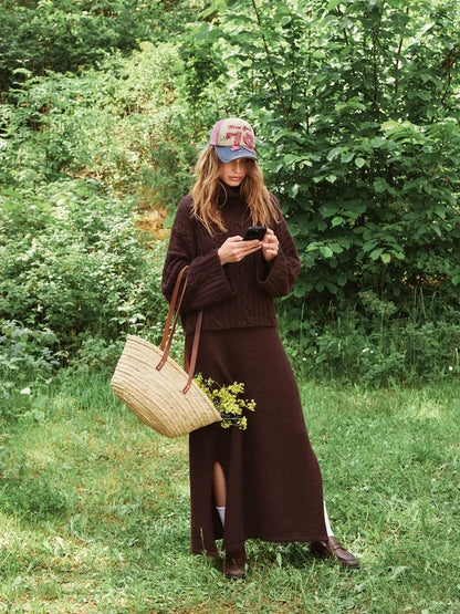 Brady Sweater | zeitloses Zopfmuster aus Sunday und Tynn Silk Mohair