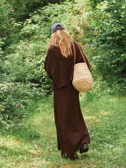 Brady Sweater | zeitloses Zopfmuster aus Sunday und Tynn Silk Mohair