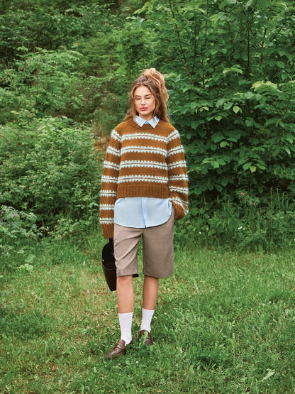 Ridge Sweater | flauschiges Muster mit Peer Gynt und Ballerina Chunky Mohair - DIY 2507