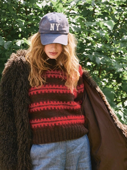 Ridge Sweater | flauschiges Muster mit Peer Gynt und Ballerina Chunky Mohair - DIY 2507