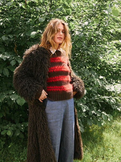 Ridge Sweater | flauschiges Muster mit Peer Gynt und Ballerina Chunky Mohair - DIY 2507