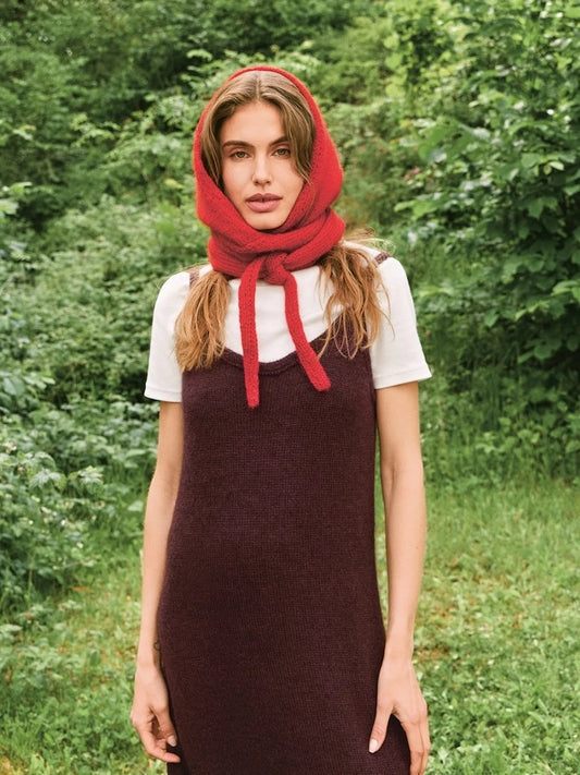 Tie the Hood | kuschelige Kapuze zum Binden mit Alpakka Ull und Tynn Silk Mohair