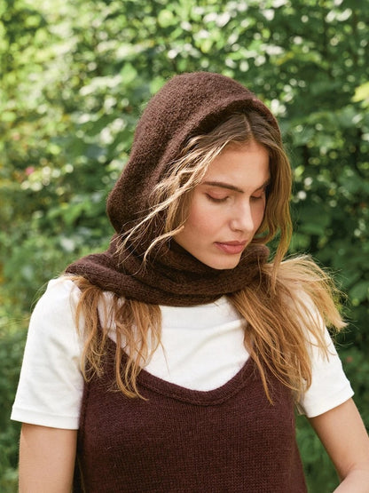 Tie the Hood - Alpakka | Kapuzenschal mit Alpakka Ull und Alpakka Folgetrad von Sandnes