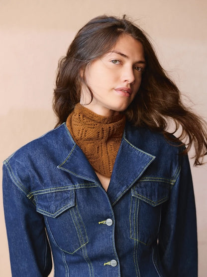 Agnes Head Scarf | mit I-Cord Bändern aus Cashmere von Sandnes Garn
