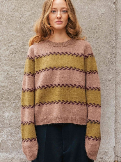 Astrid Damegenser | feine Rankenstreifen aus Sunday und Tynn Silk Moahir von Sandnes Garn