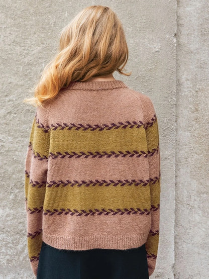 Astrid Damegenser | feine Rankenstreifen aus Sunday und Tynn Silk Moahir von Sandnes Garn