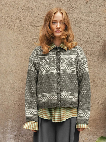 Setesdal Cardigan | klassisches Muster aus Peer Gynt von Sandnes Garn