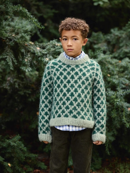 Christmas Tree Sweater - Kids | kuschelweicher Weihnachtspullover aus Kos von Sandnes Garn