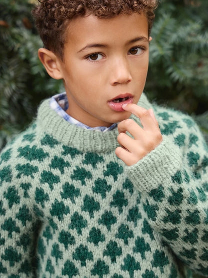 Christmas Tree Sweater - Kids | kuschelweicher Weihnachtspullover aus Kos von Sandnes Garn