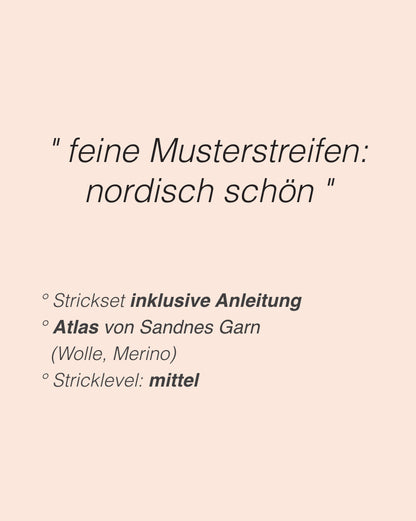 Ridge Sweater | detaillierte Streifen aus Atlas von Sandnes Garn