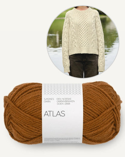Wilbur Cable Sweater | zeitloses Zopfmuster aus Atlas von Sandnes Garn
