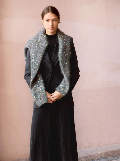 Rookie Sweater | für festliche Glitzermomente aus Paljett und Ballerina Chunky Mohair von Sandnes Garn