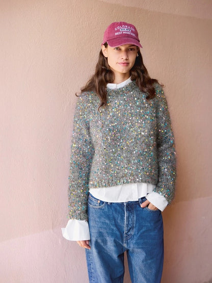 Rookie Sweater | für festliche Glitzermomente aus Paljett und Ballerina Chunky Mohair von Sandnes Garn
