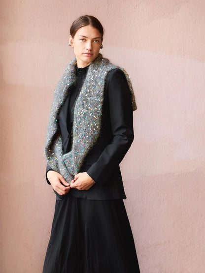 Rookie Sweater | für festliche Glitzermomente aus Paljett und Ballerina Chunky Mohair von Sandnes Garn