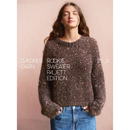 Rookie Sweater | für festliche Glitzermomente aus Paljett und Ballerina Chunky Mohair von Sandnes Garn