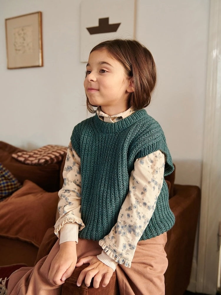 Loui Slipover Kids | Basic Pullunder aus Duo von Sandnes Garn