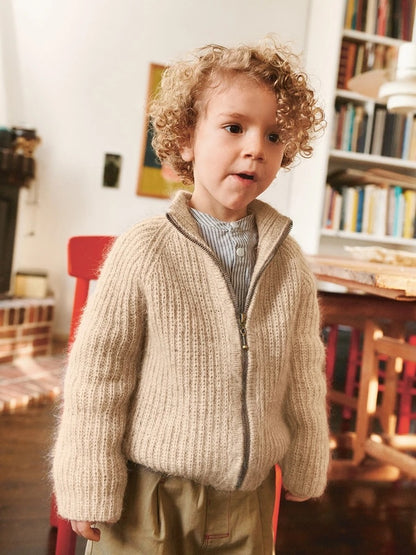 Tia Zipper Jacket Kids | Halbpatentjacke für jeden Tag aus Sunday und Tynn Silk Mohair von Sandnes